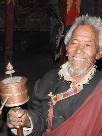 Un habitant de Shey Gompa