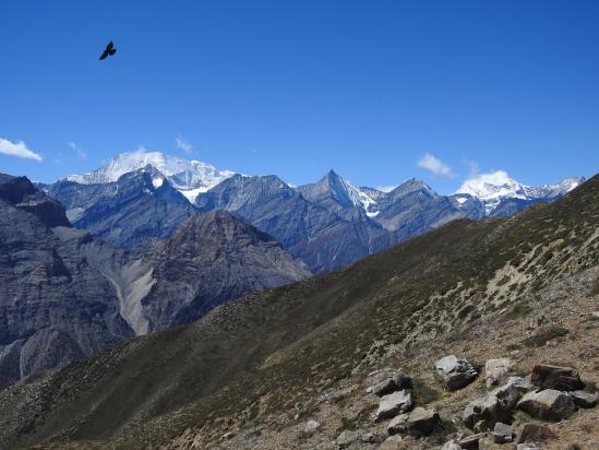 Depuis le Yambur La, Hiunchuli et Kanjiroba à l'horizon W