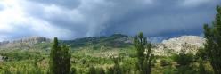 L'orage menace sur la montagne de Bergiès
