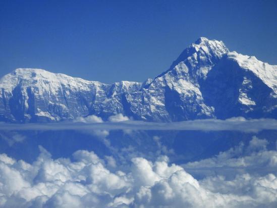 Depuis le vol Nepalgunj - KTM, le Tilicho peak et l'Annapurna I