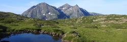 Le massif du Taillefer vu depuis le lac de l'Infernet