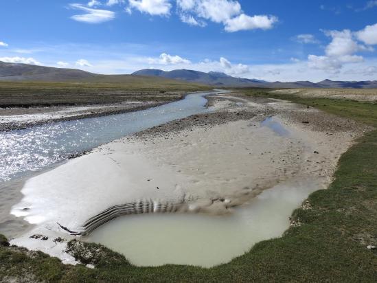 Traversée de la cuvette des lacs Kyun Tso le long de la rivière Shukulung