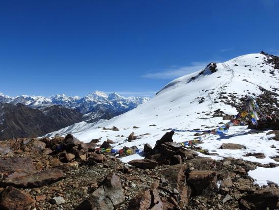 Arrivée au 2ème col