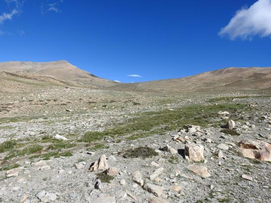 Le Salkom La vu côté S depuis l'emplacement du bivouac