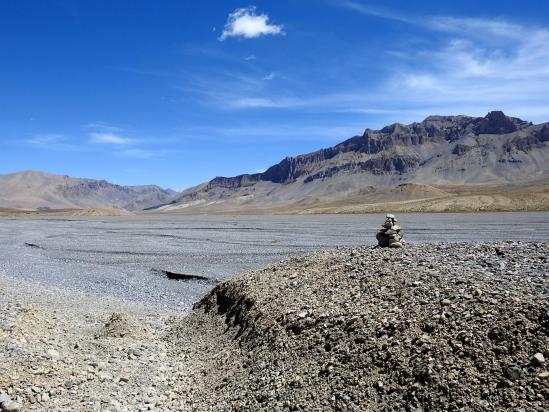 Le fameux cairn qui indique la route à suivre...