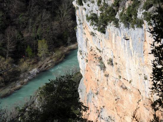 Vue plongeante sur le Verdon depuis le belvédère du Pas d'Issane