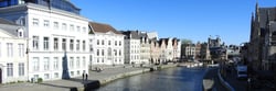 Gand (les quais de la Lys et le château des Comtes)