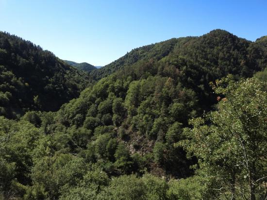 Les gorges de la Dunière au pied du château de la Tourrette