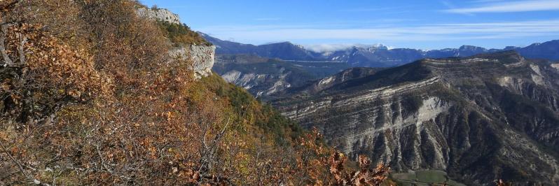 Panorama depuis le château du Barry (Vercheny - Drôme)