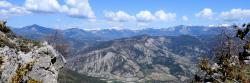 Les contreforts S du Vercors vus depuis le Château de Barry