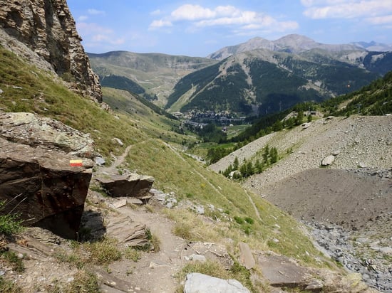 Et, tout en bas, c'est la Foux d'Allos...