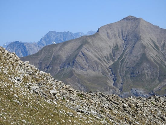 Au sommet du Piolit : derrière la Grande Autanne, Meije, Sira, Barre des Ecrins et Ailefroide