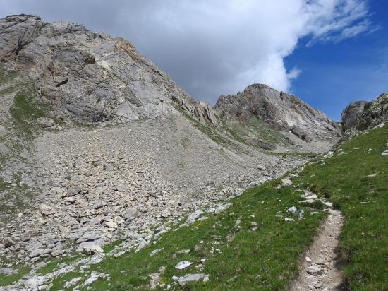 A l'approche du col de l'Aiguillette