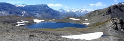 Au col de la Rocheure (vue sur les glaciers de la Vanoise et la Dent Parrachée)