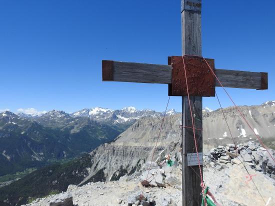 Au sommet de l'Aiguille Rouge (vue sur le massif des Ecrins)