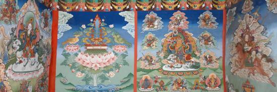 Détail des peintures de Norbu à la gompa de Saldang