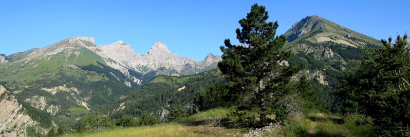 Le vallon de l'Abéou vu depuis le sentier entre La Cluse et La Montagne