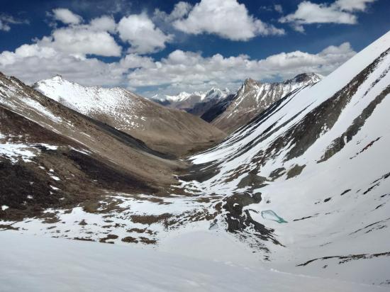 Depuis le Gongma La au Changthang, ça aurait été sympa de descendre mais...