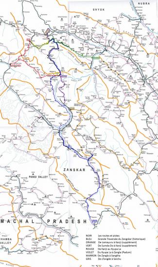 Itineraires au Ladakh et Zangskar qui peuvent se substituer à la GTZ historique