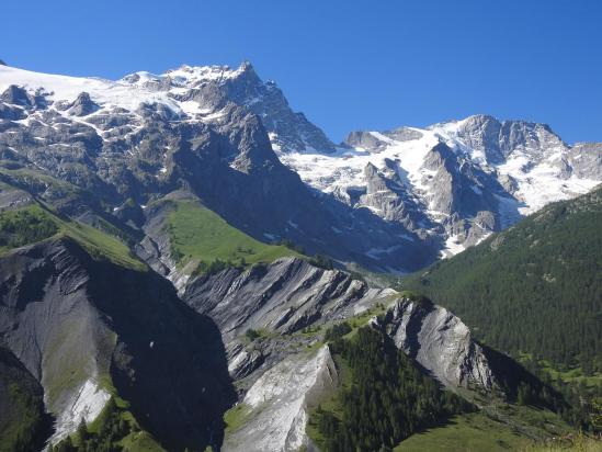 Le massif de la Meije depuis le Chazelet