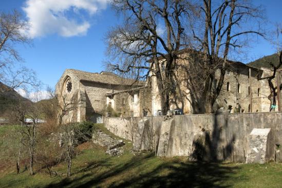 L'abbaye de Valcroissant, lieu de départ de la randonnée