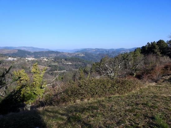 Panorama sur la vallée de l'Eyrieux depuis le hameau de La Molière