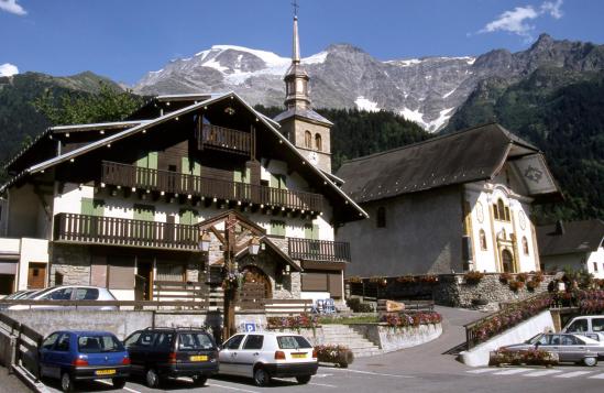 Le centre du village des Contamines-Montjoie