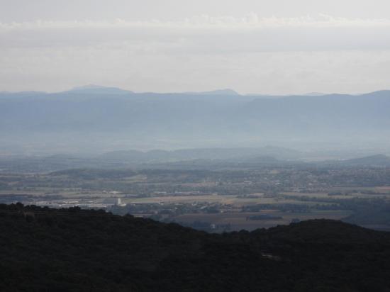 La plaine de Valence vue depuis la piste entre l'Echine d'Âne et la grange Roustain