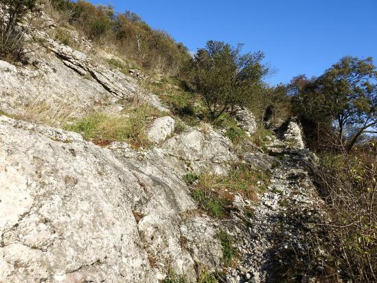 Sur le sentier de montée du Pouzin à la Vierge