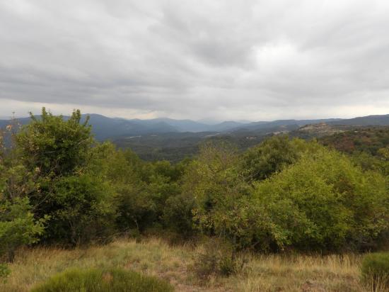 La vallée de l'Eyrieux vue depuis le serre de Boulon