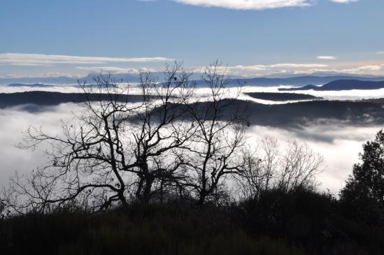 Au départ de Flaviac, la mer de nuage est encore bien présente...