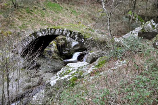 Le pont (pas romain pour un sou...) sur le ruisseau de Vendèze