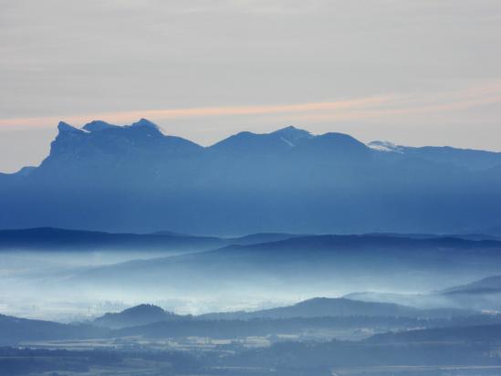 Le synclinal de Saoû vu depuis la ferme du Poutet