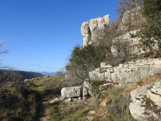 Sur le sangle en direction de Vieux Rompon