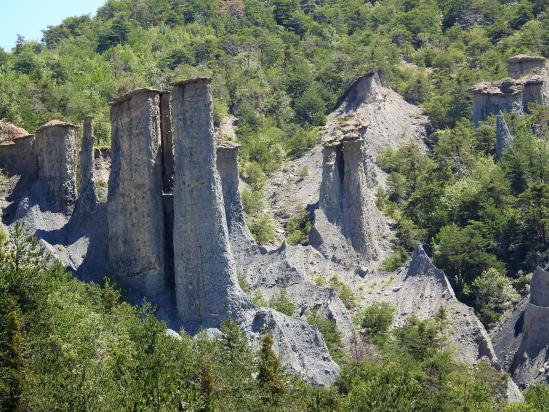 Les demoiselles coiffées du vallon du torrent de Trente Pas