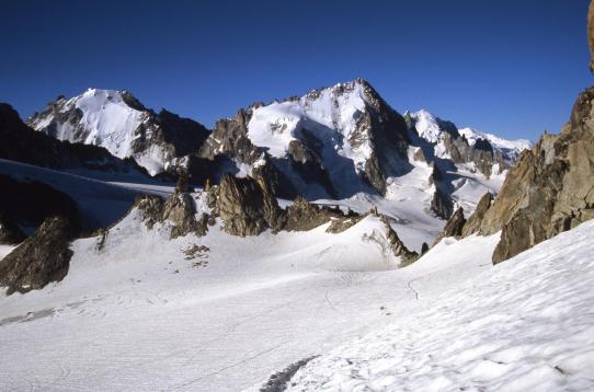 Au col des Aiguilles du Tour (aiguilles d'Argentière et du Chardonnet