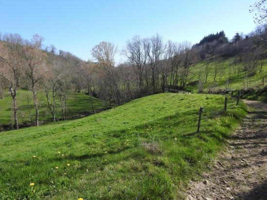 Remontée du vallon du ruisseau de Solignac