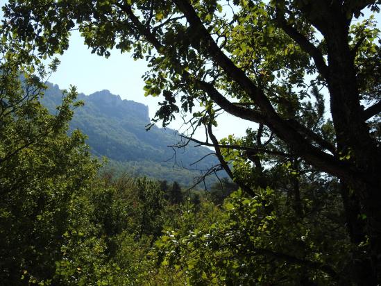 Les Roches de Treillaras vues depuis le sentier entre Les Condamines et Les Blachons