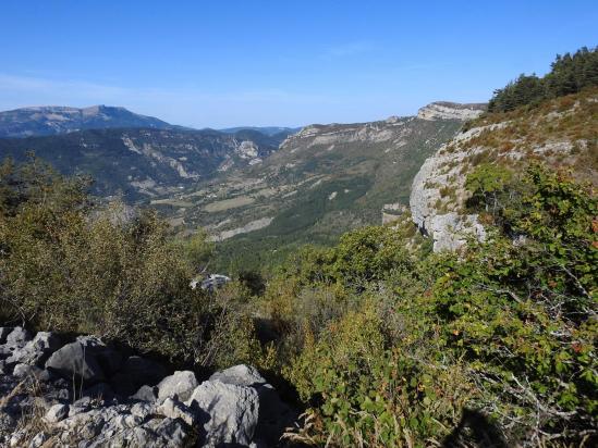 La vallée du ruisseau d'Aiguebelle vue depuis le Pas du Pousterlou