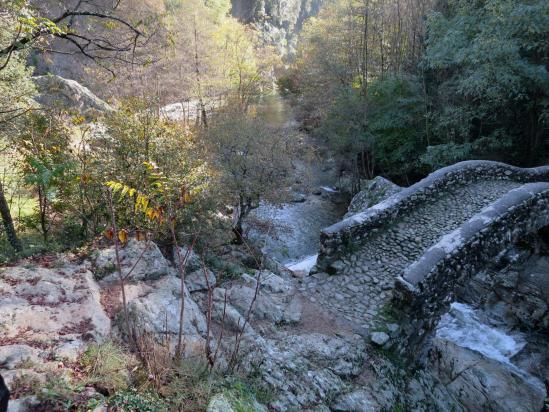 Le pont de pierres sur le ruisseau de Rieuclar