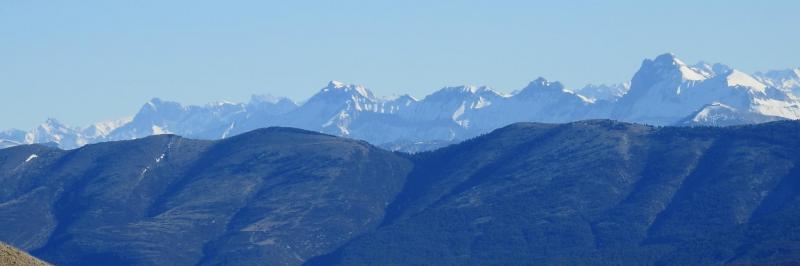 La partie N du Dévoluy vue depuis la crête de la montagne de Miélandre