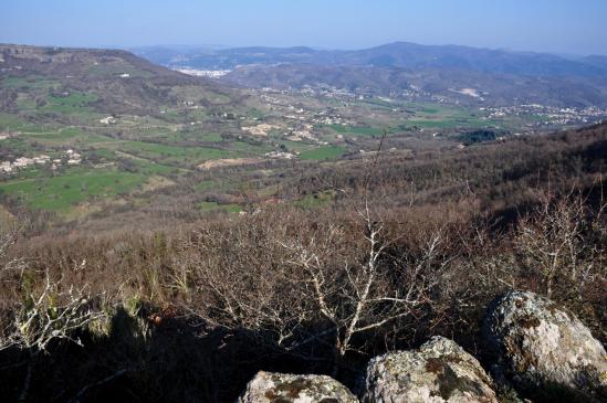 Au col du Peronnier (vue sur la vallée de la Payre et Privas)