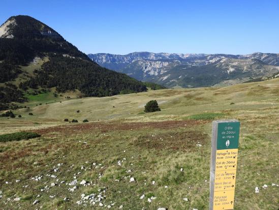 Sur la crête de Jiboui (à l'horizon le Glandasse et Belle Motte)