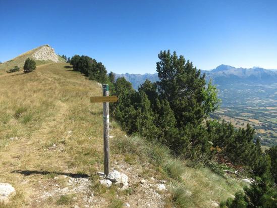 Sur la crête au col de Côte Gelée