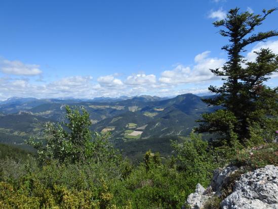 Le sud Vercors vu depuis la crête de la montagne de Sarcéna