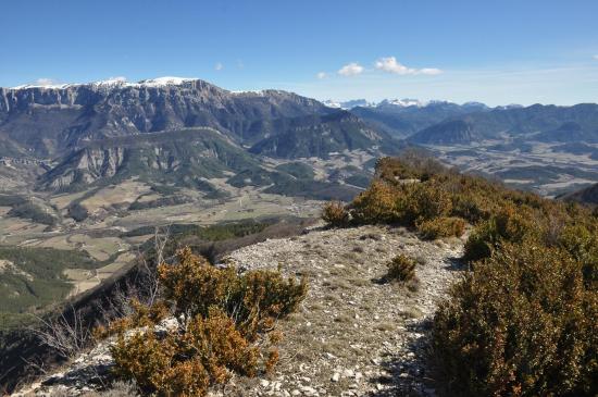 Le Glandasse et le Dévoluy vus depuis le sommet de la montagne de Beaufayn