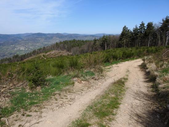 La vallée du Doux vue depuis La Grangette (Serre de Montourat)