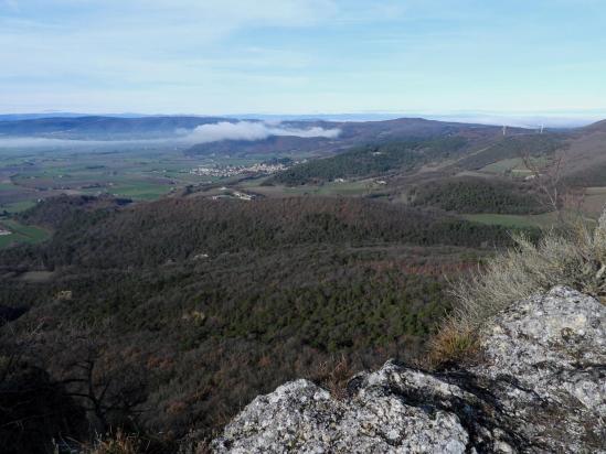 Vue sur la Valdaine depuis les rochers de la Bille des Fours