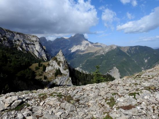 Entre le col de l'Aup et Les Gillardes, l'Obiou