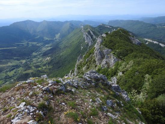 La montagne de Bouchère vue depuis le point culminant des rochers de la Sausse à 1450m